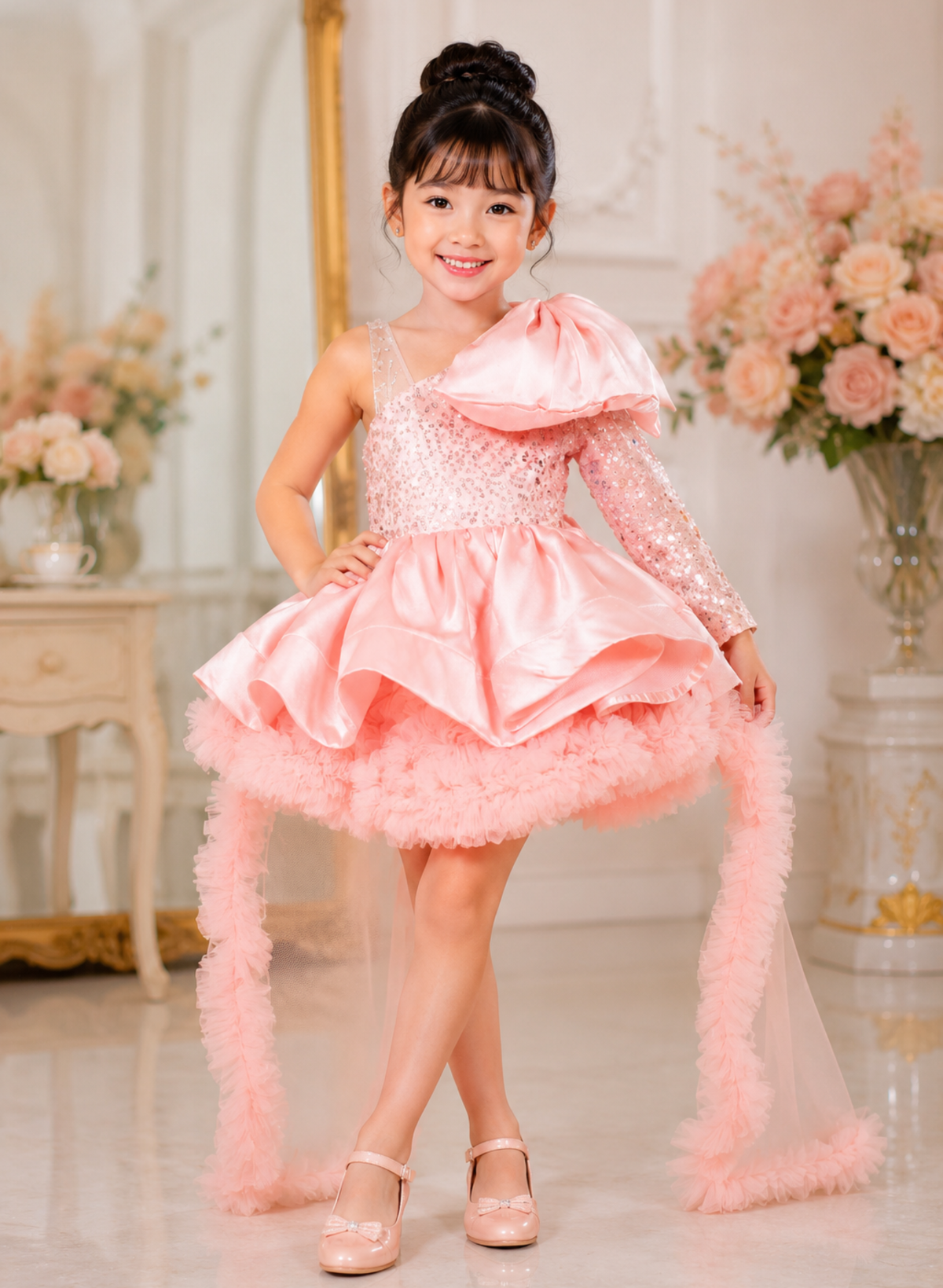 Peach Blossom Princess Trail Dress