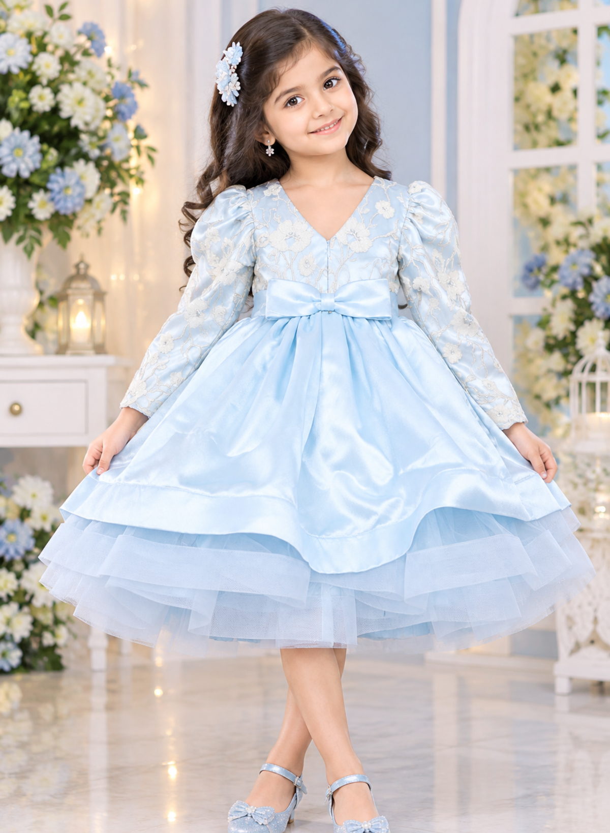 Powder Blue Fluffy Dress