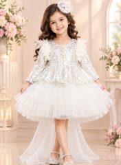 White Fairytale Dress with Big Bow