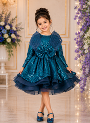 Teal Blue Princess Dress