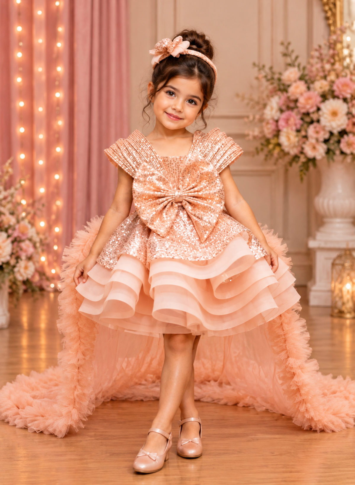 Golden Sequins Wired Dress