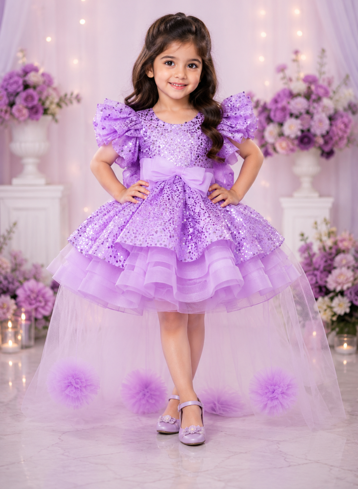 Lavender Color Birthday Dress
