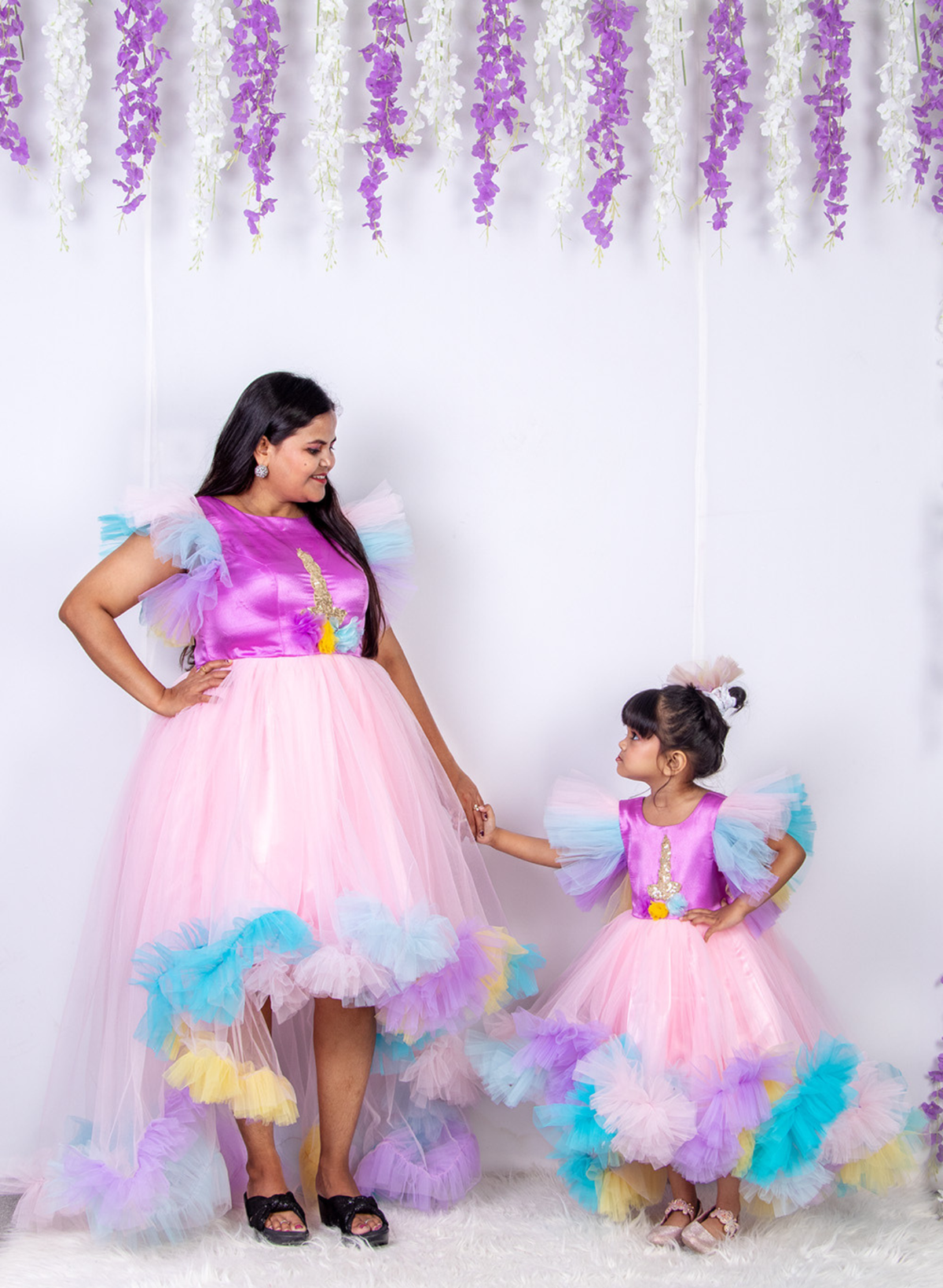 Unicorn Patch Work Mom and Daughter Dresses