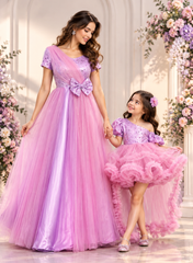 Lavender Ruffled DressMother Daughter Combo Set