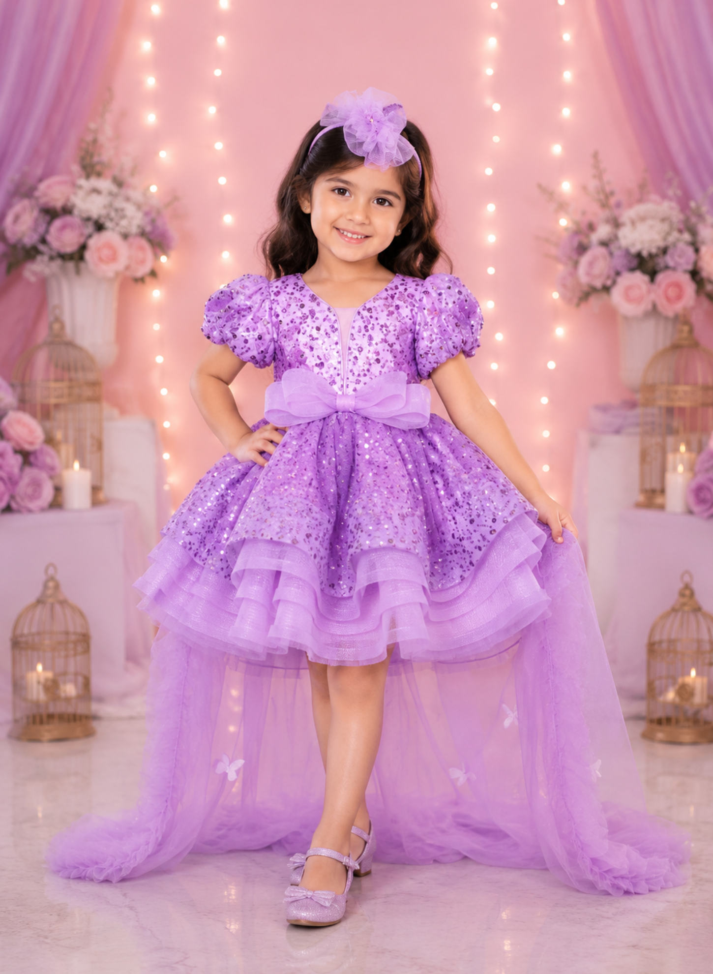 Lavender Trail Birthday Dress