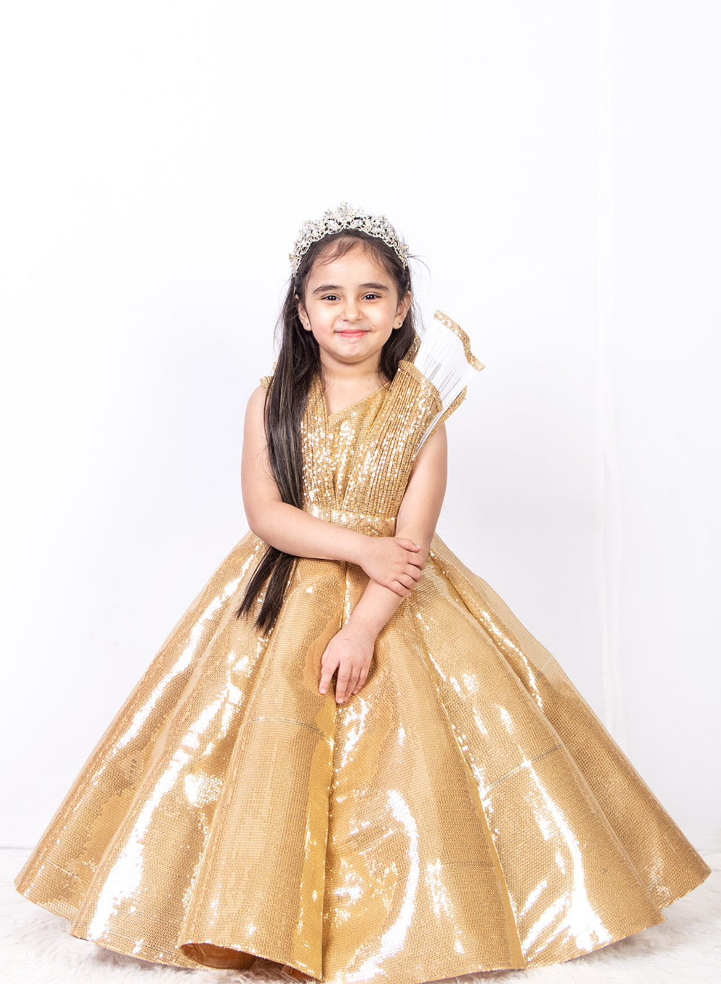 Beautiful Golden Princess Ball Gown