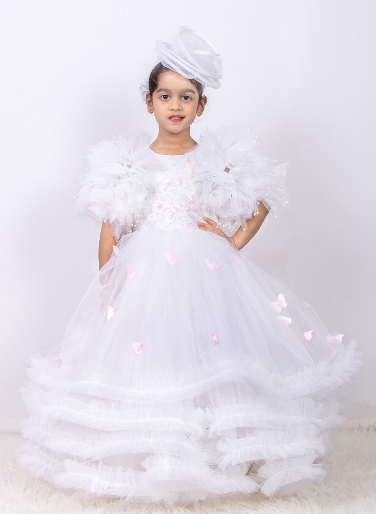 White Princess Gown with Hairband