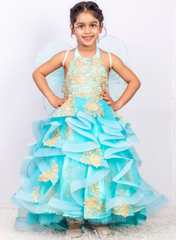 Sky Blue Fairy Tale High Low Dress