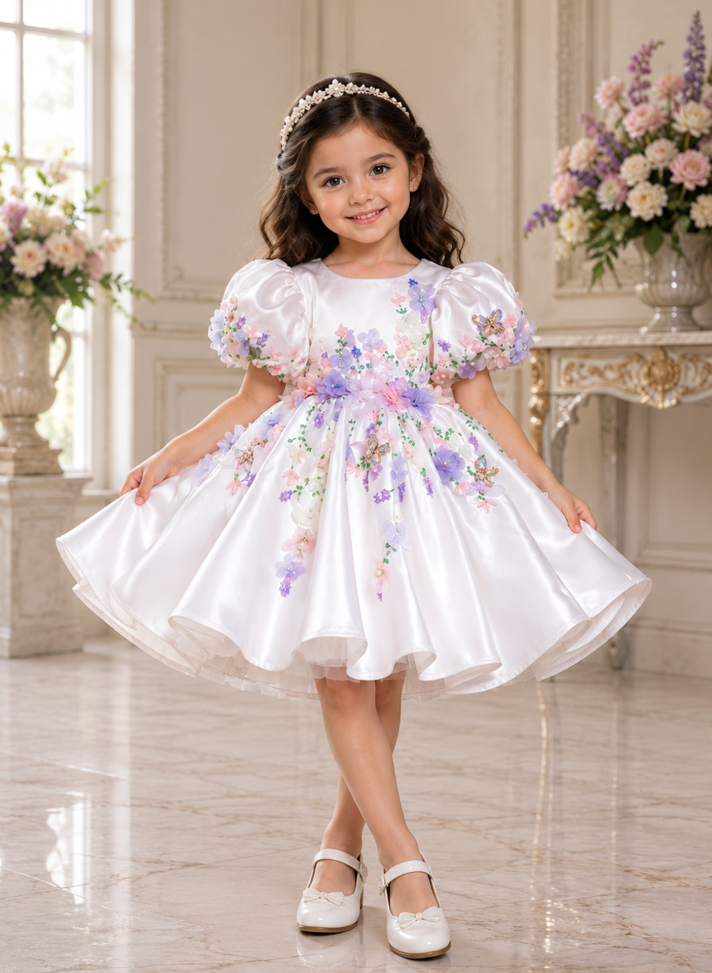 White Hand Embroidered Dress