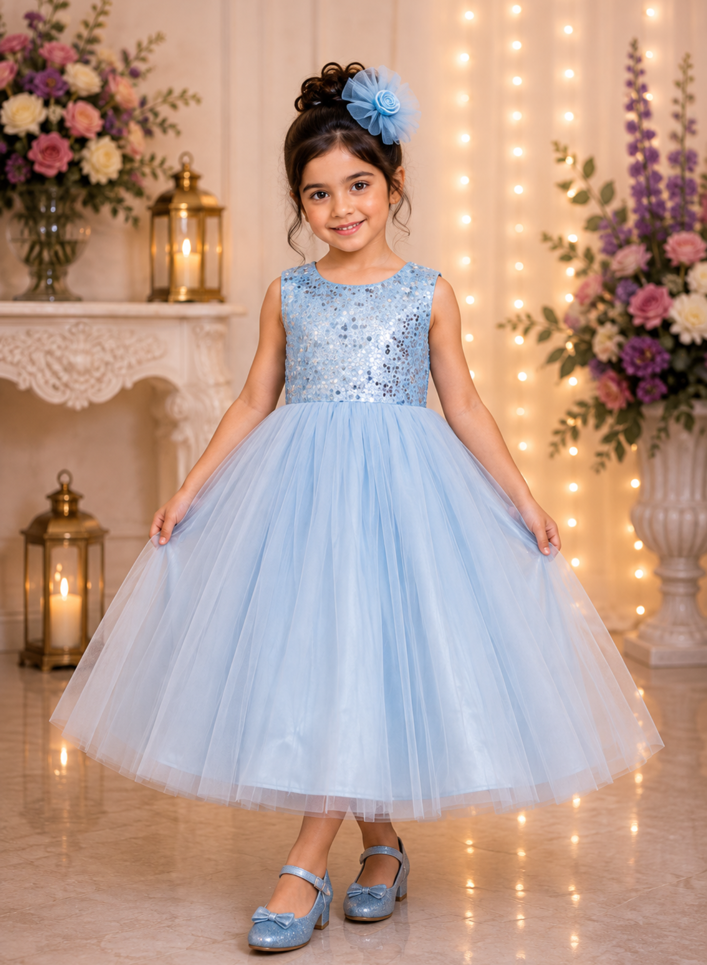 Powder Blue 7 In 1 Gown