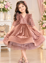 Hazel Nut Brown Color Princess Dress