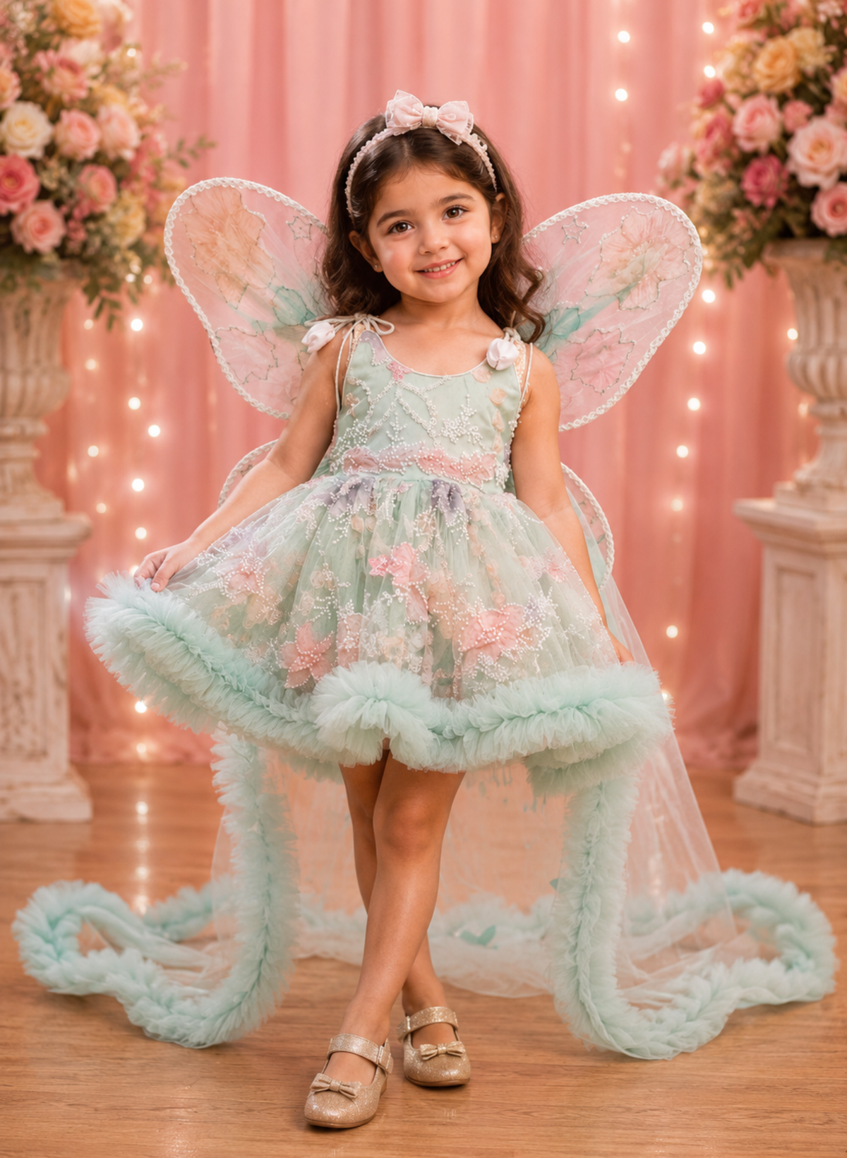 Hand Embroidered Fairy Net Dress