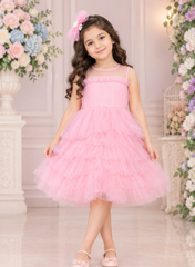 Baby Pink Ruffled Dress