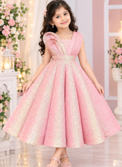 Peachish Gold Ball Gown