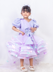 Lavender Shimmer Butterfly Dress