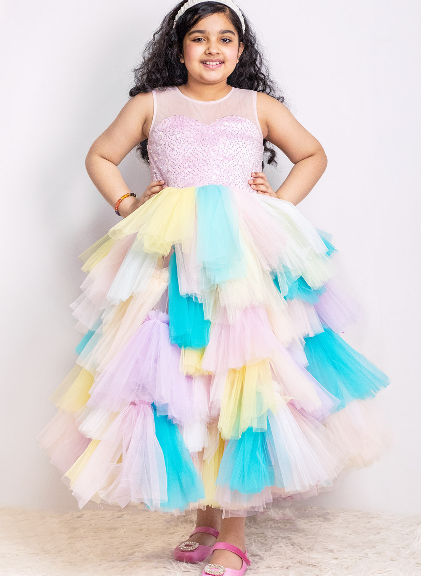 Colorful Flared Dress