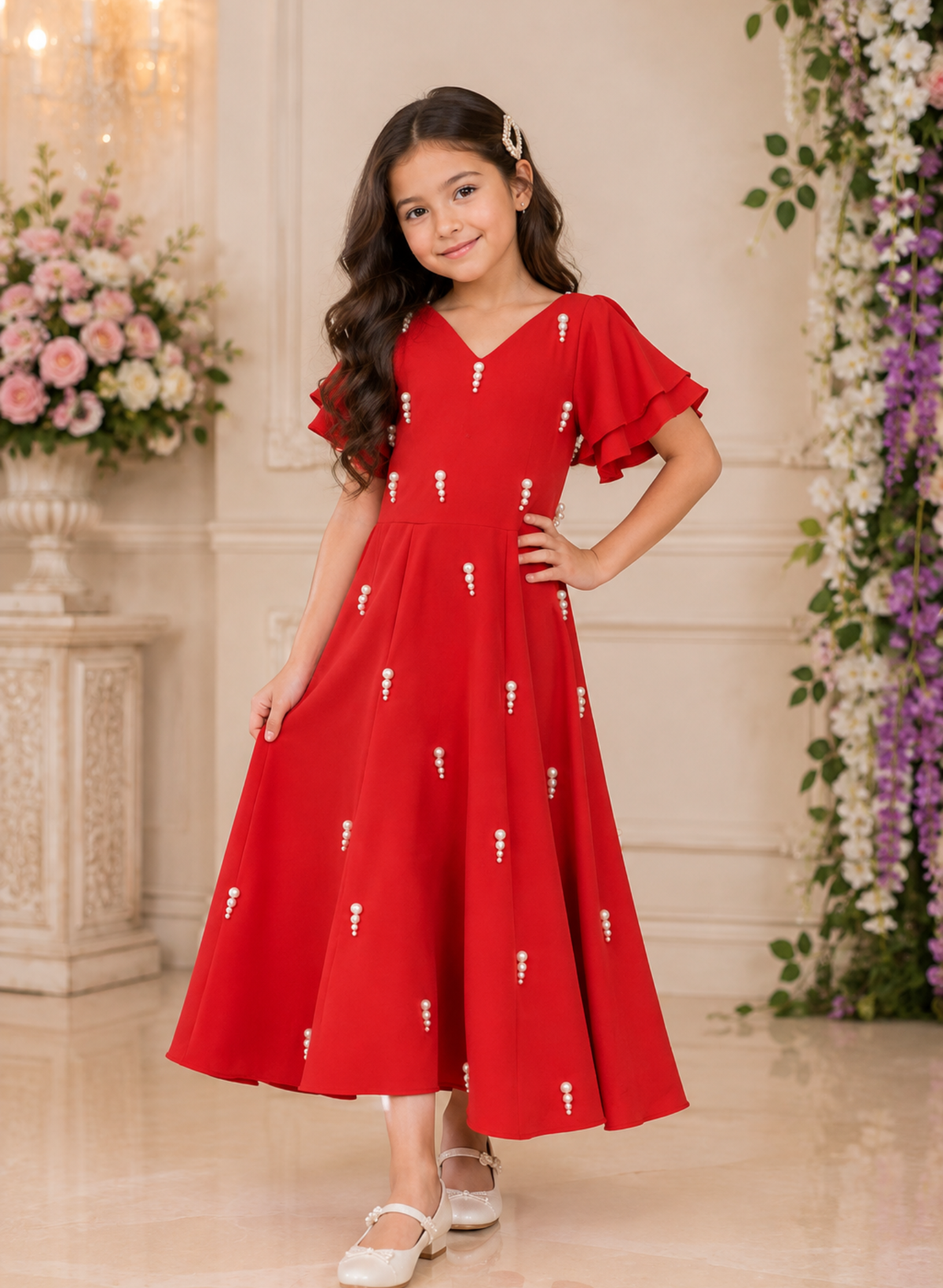 Red Designer Straight Dresses