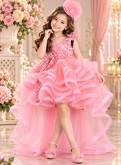 Peach Little Fairy Dress with Trail