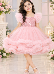 Blush Pink Ruffled Dress