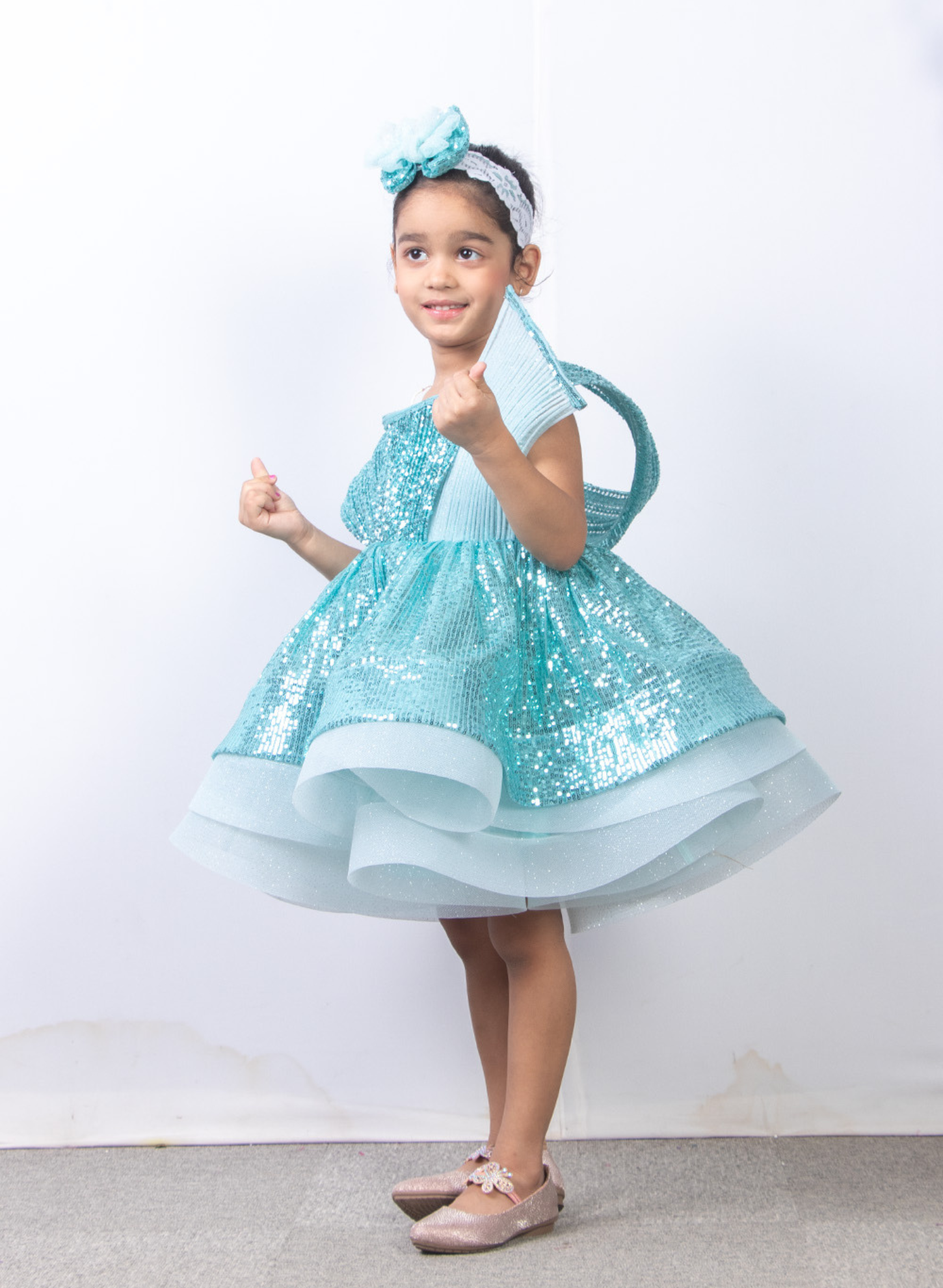 Sky Blue Princess Theme Dress