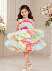 Rainbow Organza Dress