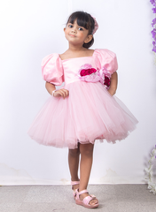 Baby Pink Flower Trail Dress
