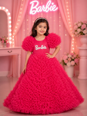 Barbie Ruffled Flare Organza Gown