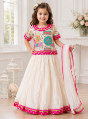 White and Pink Lehenga