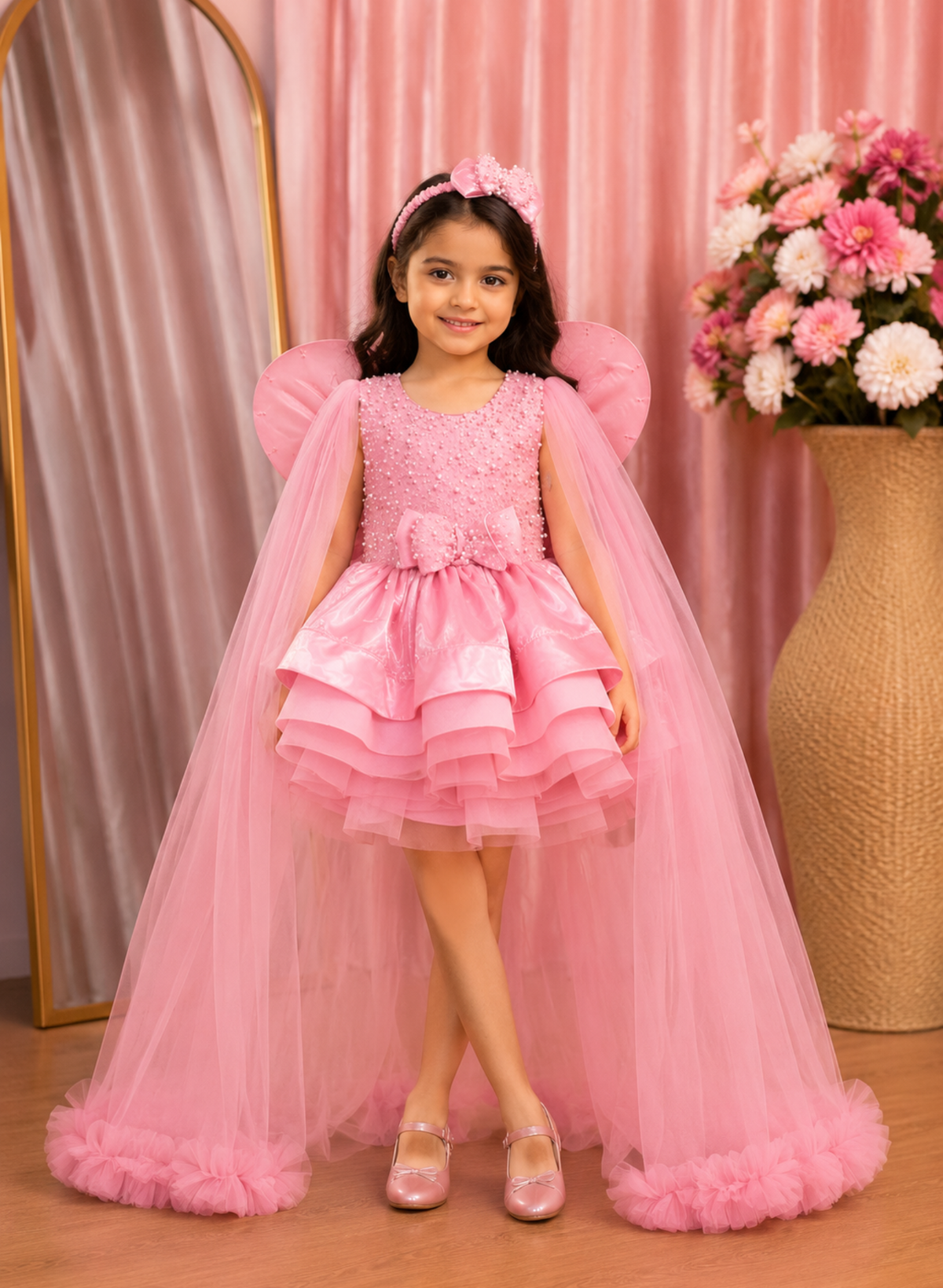 Pink Angel Wing Fairy Frock