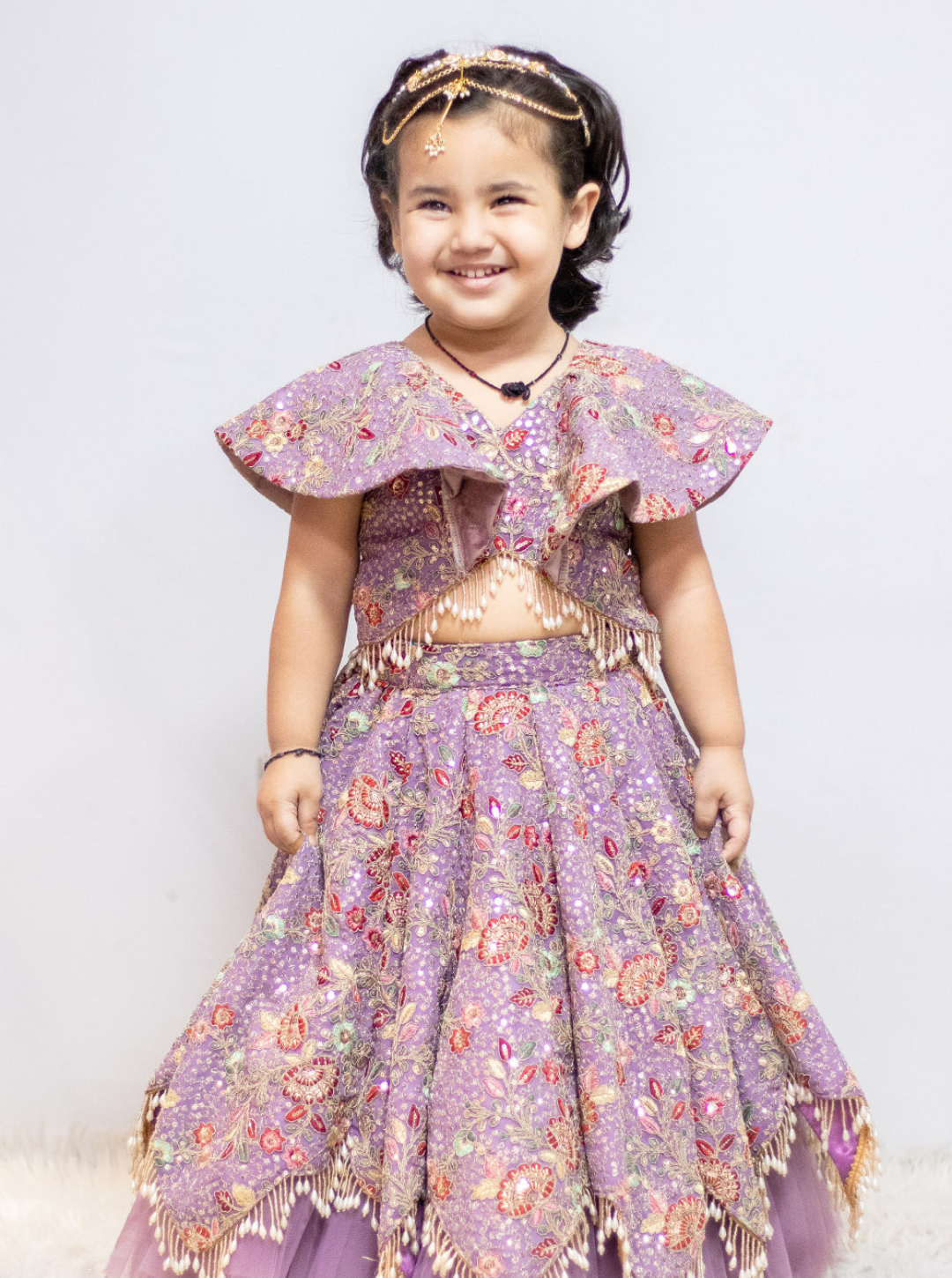 Lavender Fully Embroidered Lehenga