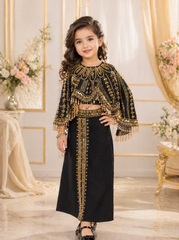 Black Hand Embroidered Arabic Style Co-ord Set