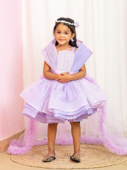Lavender Net And Sequins Princess Dress