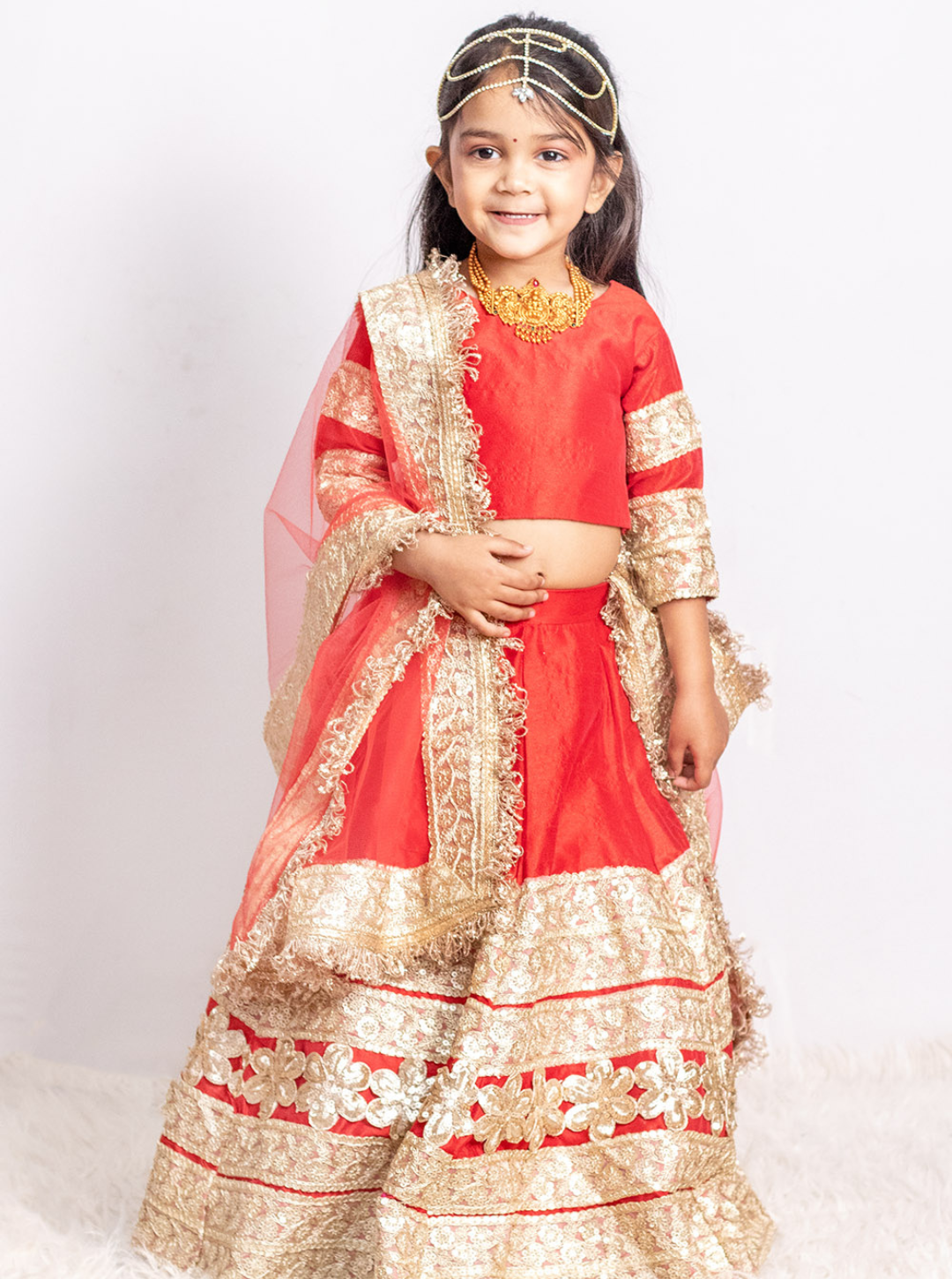 Beautiful Red Silk Lehenga