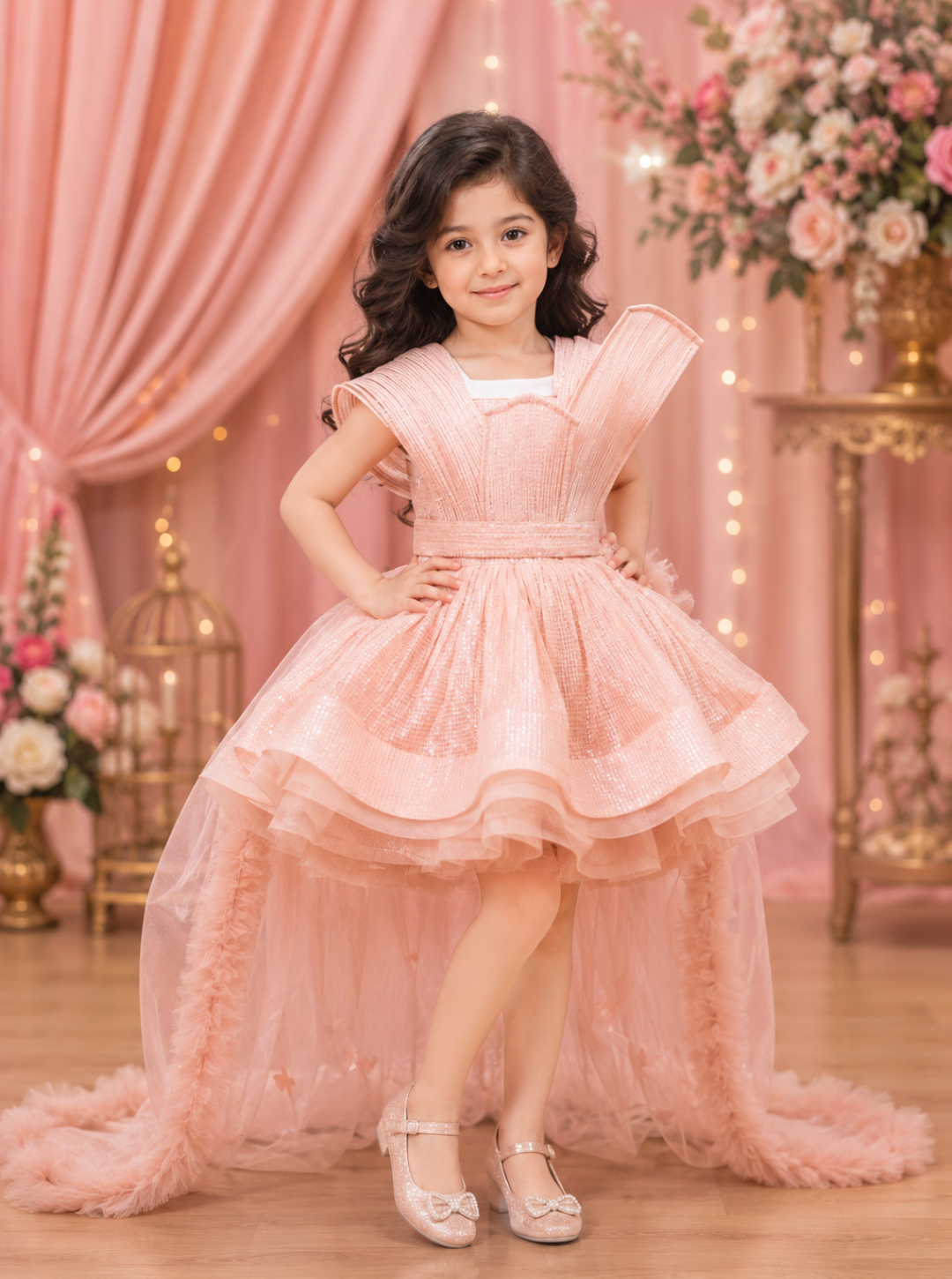 Blush Sequin Princess Frock
