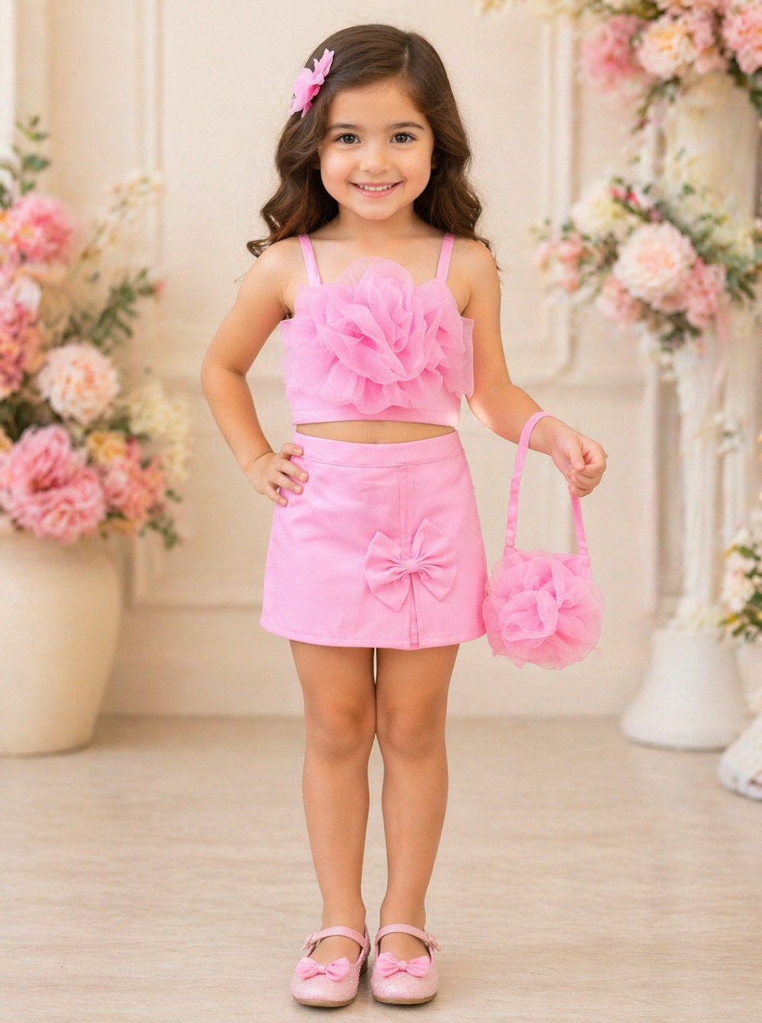 Rosette Petal Skirt & Top Set
