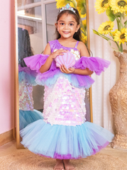 Lavender and Blue Mermaid Dress