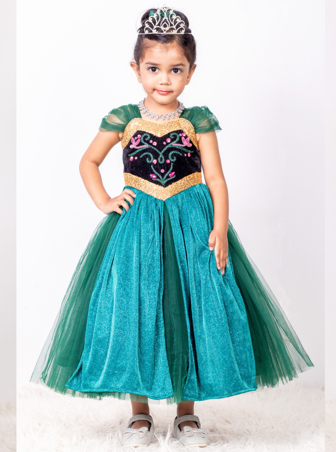 Ana Princess Dress with Long Cape