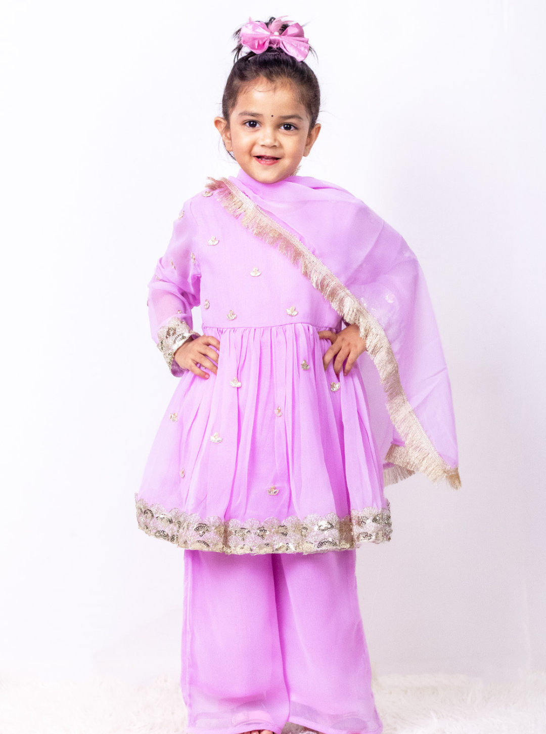 Lavender Sharara Suit
