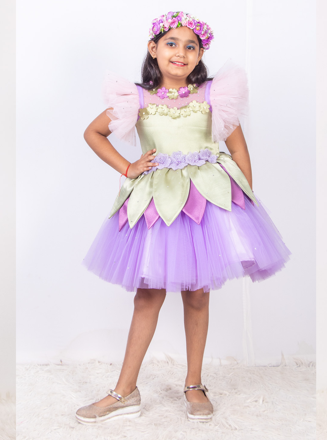 Lavender and Green Tiana Princess Dress