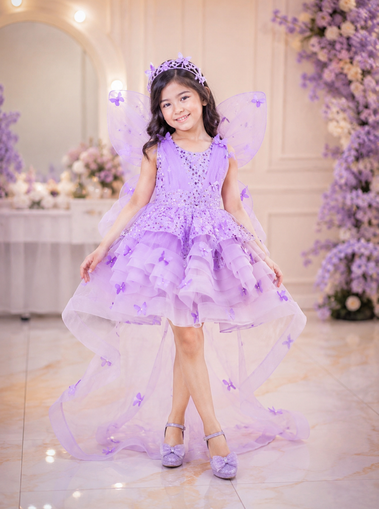 Lavender Butterfly Fairy Dress