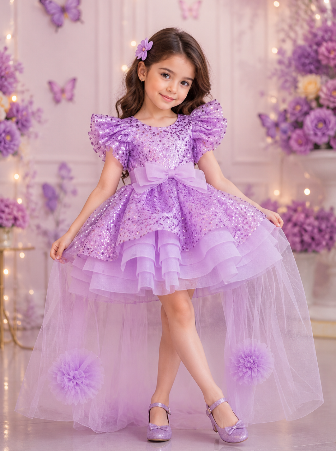 Lavender Color Birthday Dress