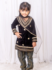 Black Velvet and Brocade Suit