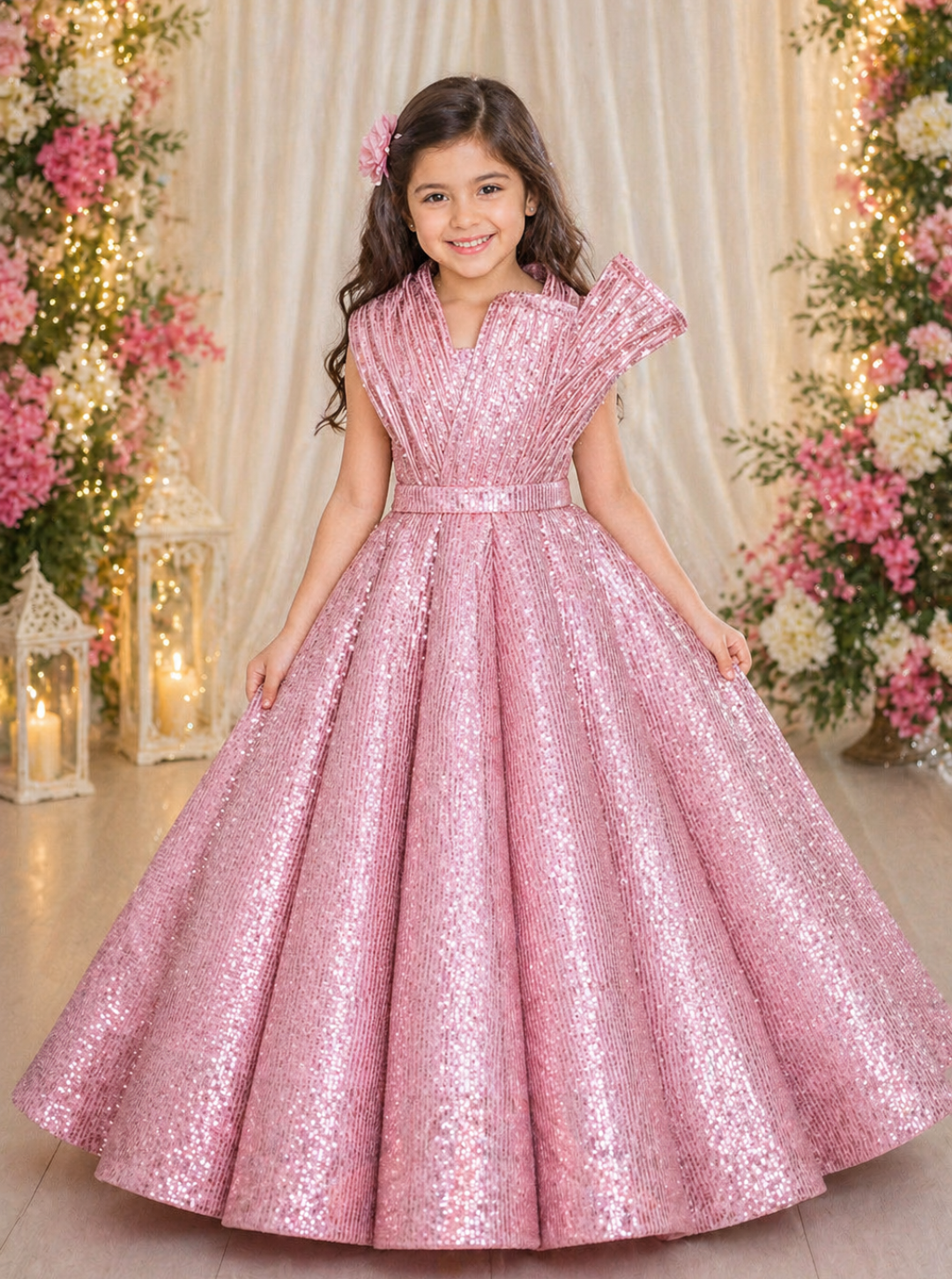 Onion pink Ball Gown