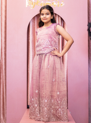 Blush Pink Embroidered Party Dress
