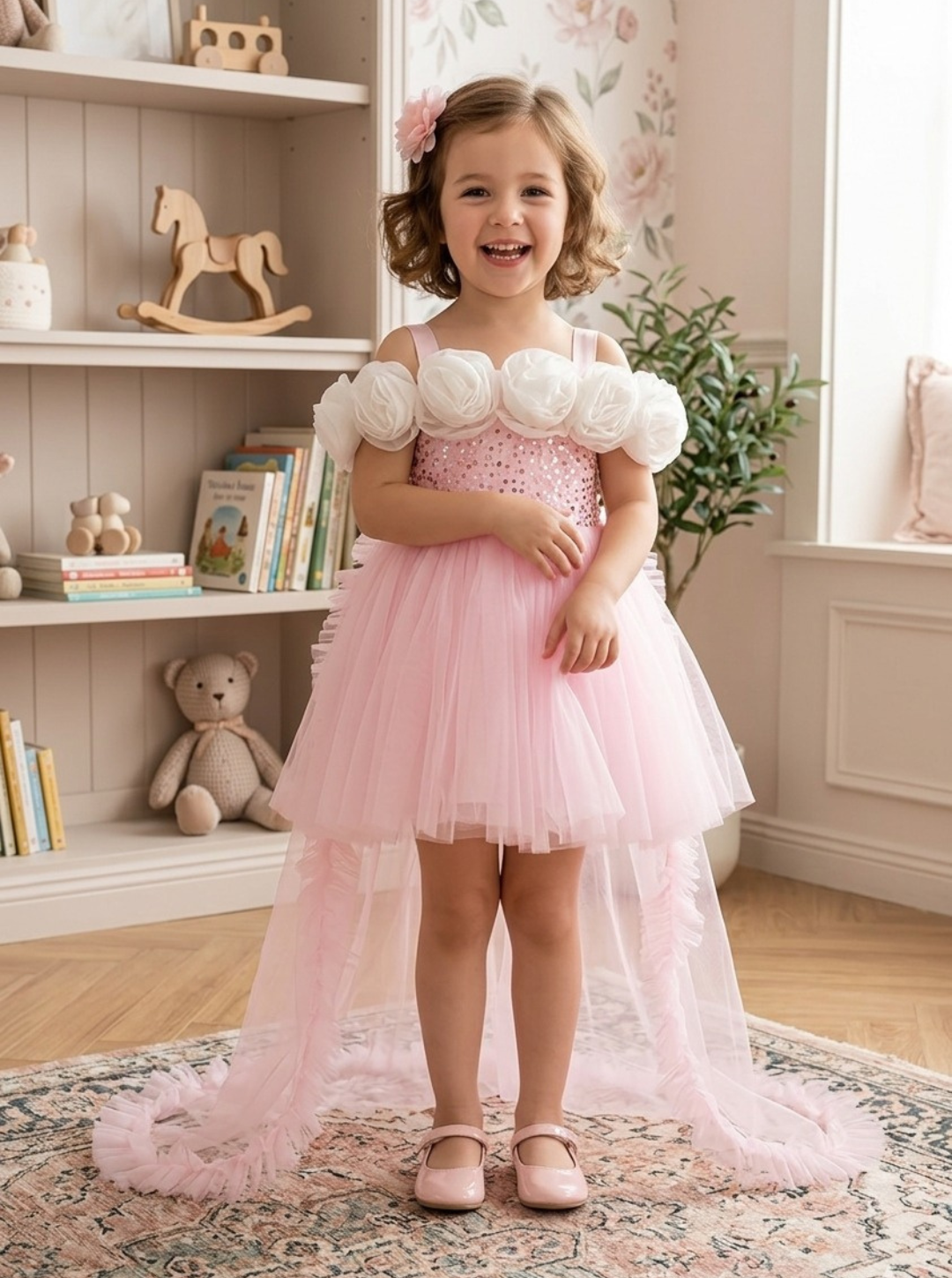 Rose Bouquet Sequin Tutu Dress