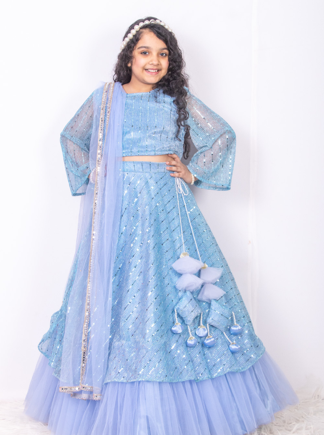Sky Blue Moonlight Lehenga Set