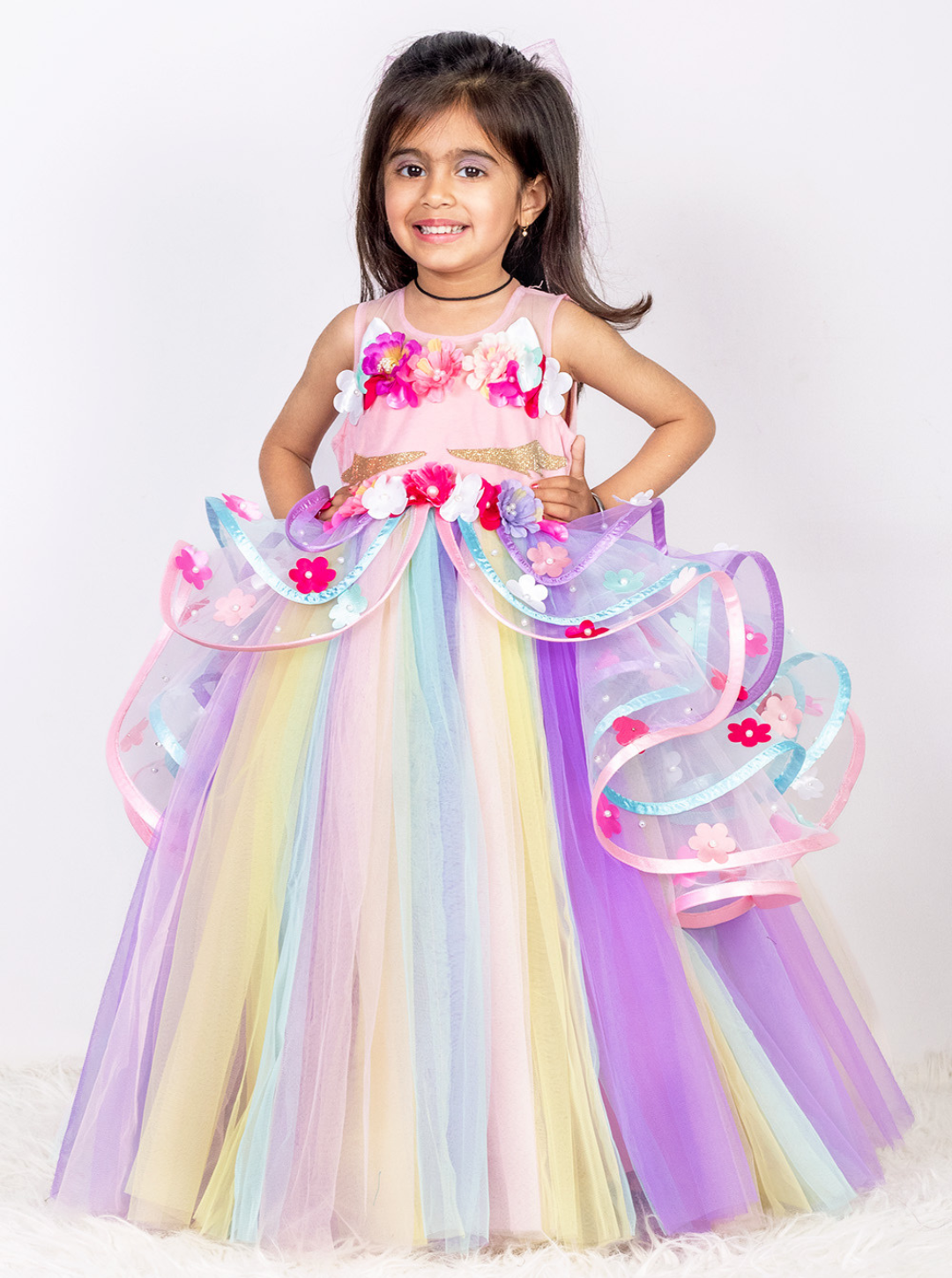 Beautiful Flared Unicorn Theme Gown