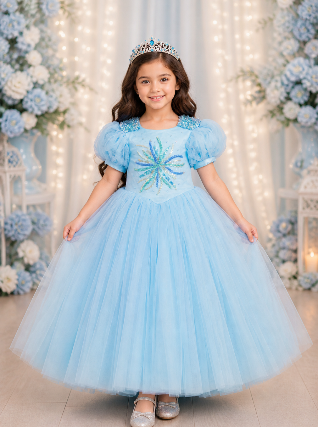 Elsa Princess Powder Blue Gown