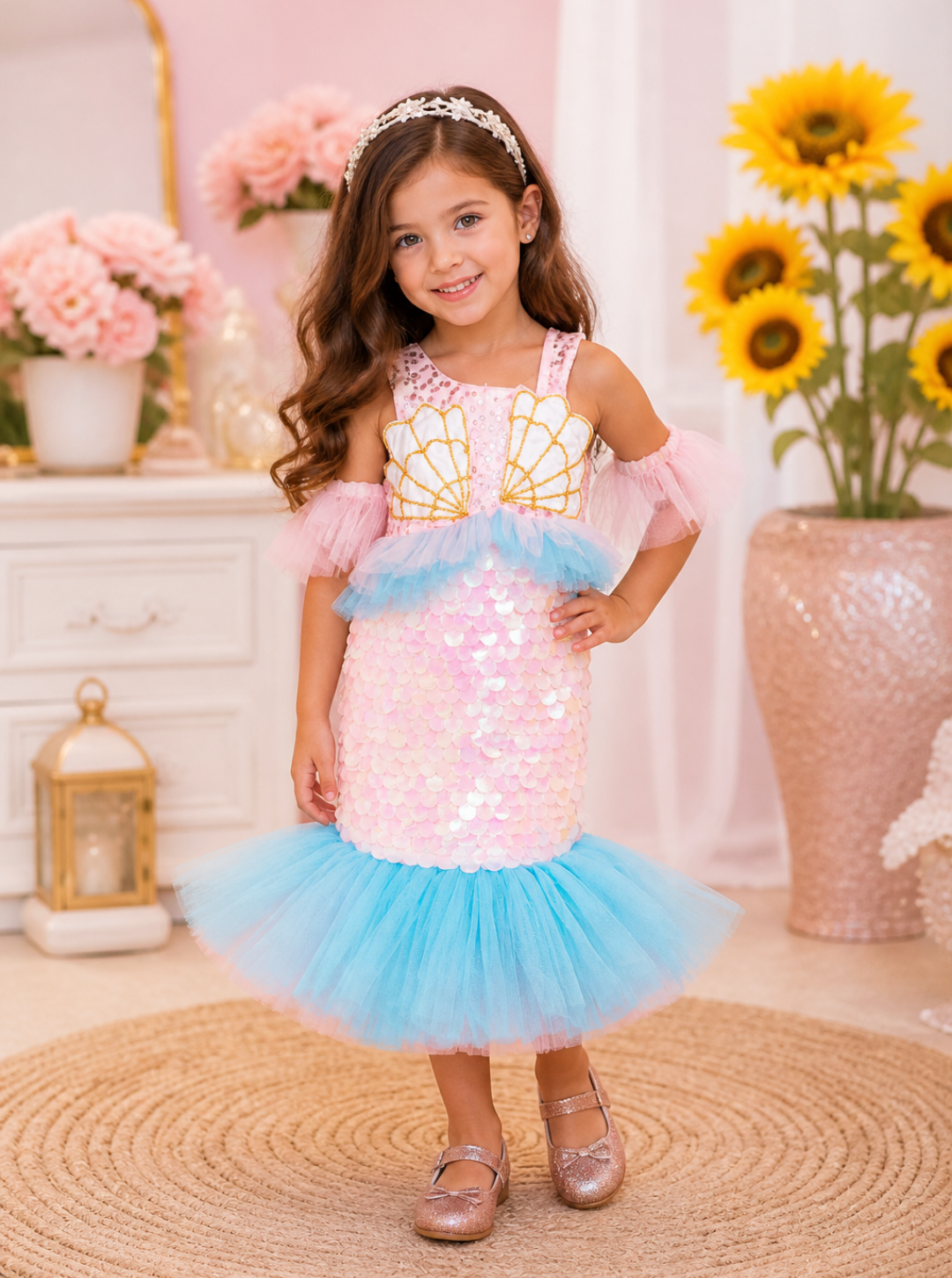 Pink and Blue Mermaid Dress