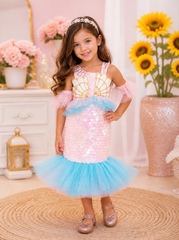 Pink and Blue Mermaid Dress